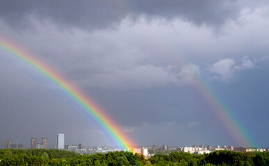 photo double rainbow in the sky