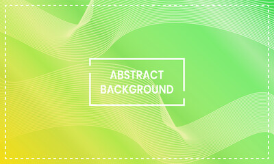 green yellow shiny gradient abstract background. frame. wavy line pattern. modern, colorful concept. used for backdrop, wallpaper, homepage, banner, copy space