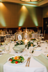 table setting at restaurant