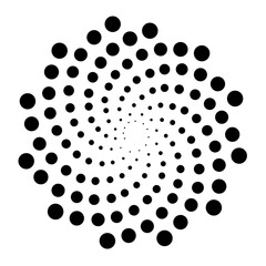 Dotted Fibonacci phyllotaxis spiral patterns in vector. Mathematical morphology - visualization of phyllotaxis spiral types - code of nature - vector concept of mathematical function Cyanotype	