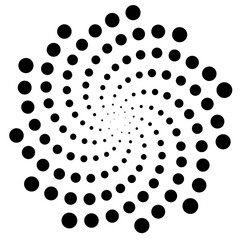 Dotted Fibonacci phyllotaxis spiral patterns in vector. Mathematical morphology - visualization of phyllotaxis spiral types - code of nature - vector concept of mathematical function Cyanotype	