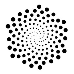 Dotted Fibonacci phyllotaxis spiral patterns in vector. Mathematical morphology - visualization of phyllotaxis spiral types - code of nature - vector concept of mathematical function Cyanotype	