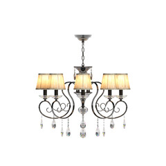 crystal chandelier for the interior isolated on transparent background, home lighting, 3D illustration, cg render
