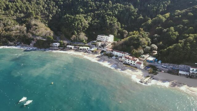 Aerial view of Palinuro coast, Salerno, Campania, Italy.