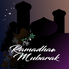 .Festive greeting card, invitation for Muslim holy month Ramadan Kareem.