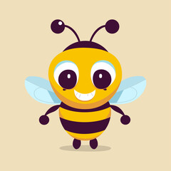 Funny bee. Illustration of a funny bee. Download bee in vector