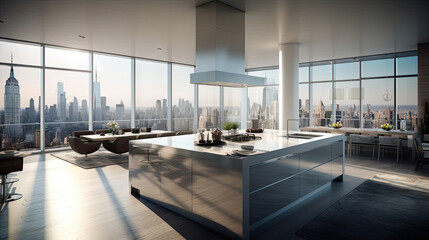 Luxury New York Penthouse Apartment Kitchen