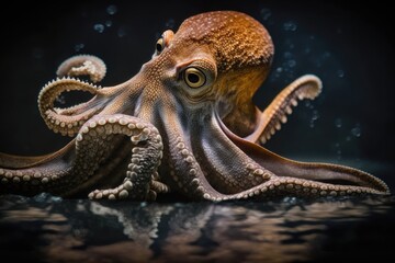 Obraz premium Common octopus. Wildlife animal. AI generated