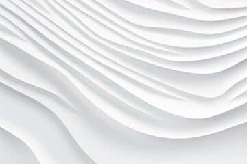 Obraz premium minimalist white background with flowing abstract lines. Generative AI