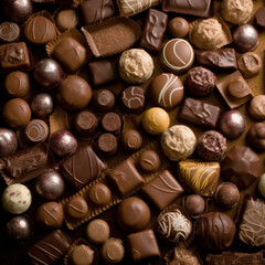 chocolats, pralinés, boite de chocolats