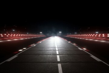 Race track at night. Generate Ai - obrazy, fototapety, plakaty