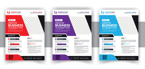 Obraz premium Modern Unique Business Flyer Bundle Design Template 