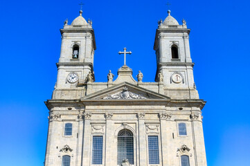 Facade feature of the Our Lady of Lapa church in Oporto, Portugal