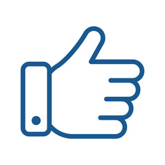 Obraz premium Like icon. Thumb up sign for mobile concept and web design. vector illustration