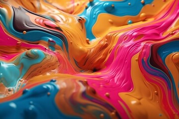 Liquid abstract background with waves