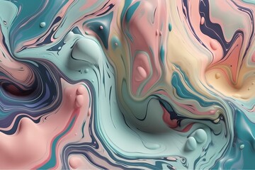 Liquid abstract background with splashes