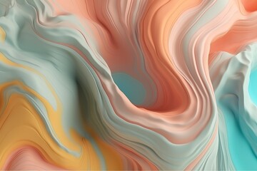 Obraz premium Liquid abstract colorful background with waves