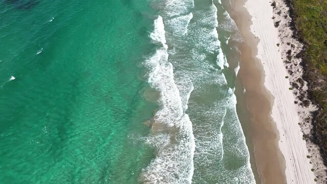 Aerial view of Pallinup Beach, Western Australia, Australia.