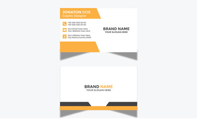 Minimal,Modern Corporate and Creative Business Card Design Template Double-sided -Horizontal Name Card Simple and Clean Visiting  Card Vector illustration Colorful Business Card
