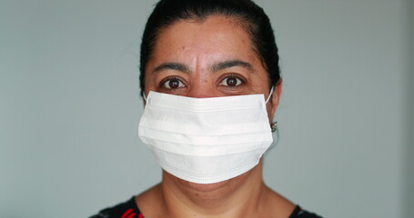 Black woman wearing face mask again covid-19 corona virus outbreak prevention