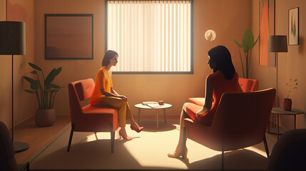 Fototapeta premium Mental Health Counseling Art for Therapists, Psychologists, Genius, Personal Growth, Personal Development, and Intelligence concept created with Generative AI.