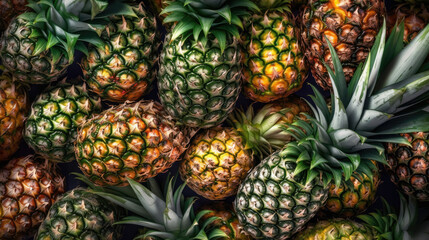 close up of pineapple created with Generative AI technology