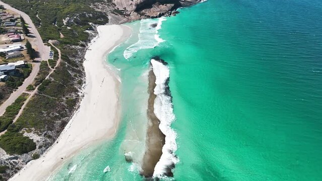 Aerial view of West Beach with paradise bay and beach, Western Australia, Australia.