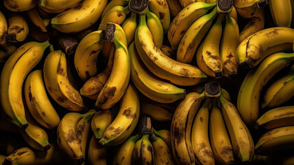 close up of banana created with Generative AI technology