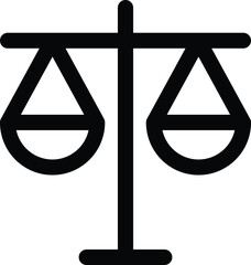 justice balance icon . law scale icon Vector illustration . libra sign