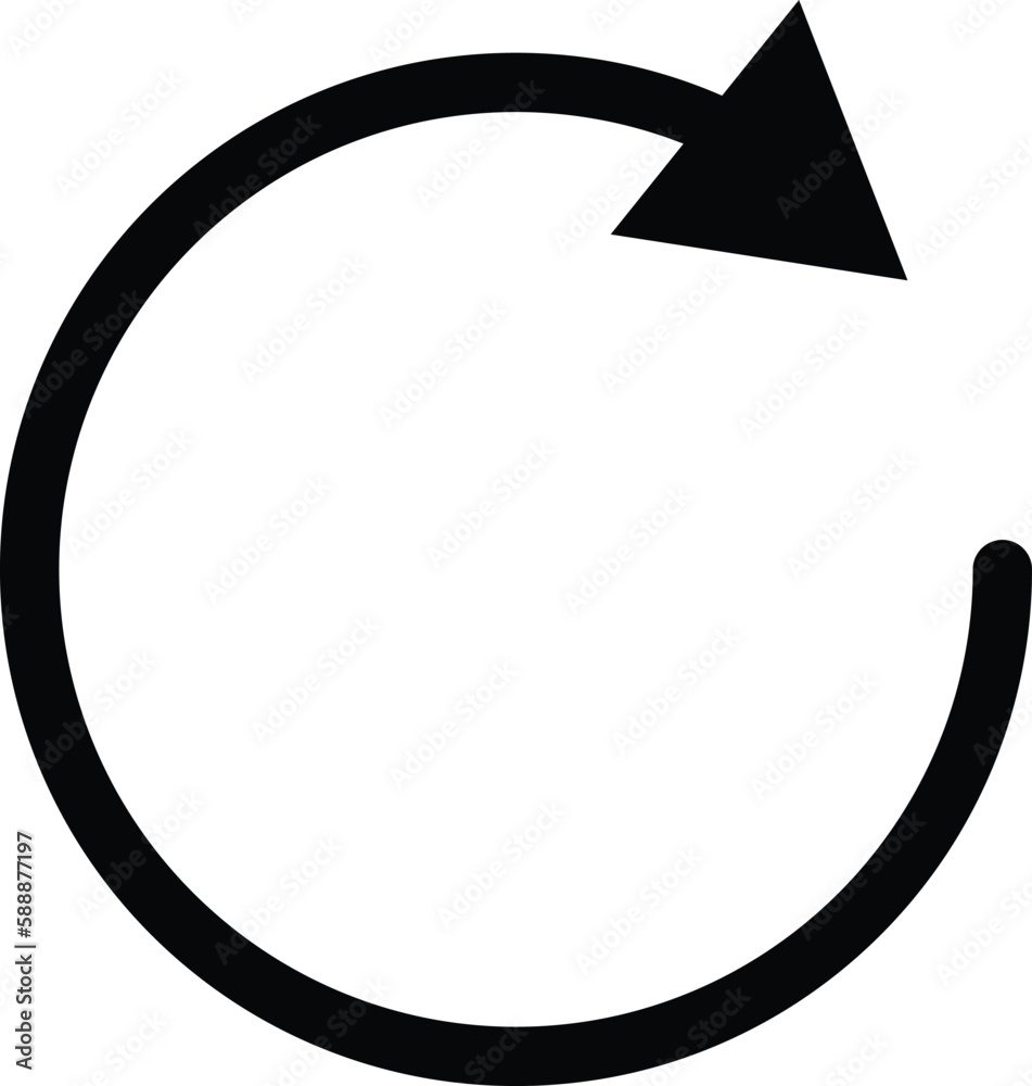 Poster restart icon vector . reload icon vector. rotation icon symbol . refresh icon . replay symbol