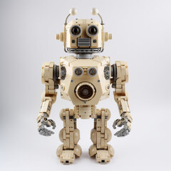 Naklejka premium Generative Ai Illustration. Vintage robot