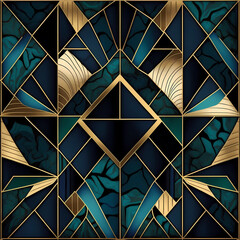 Art Deco Damask pattern