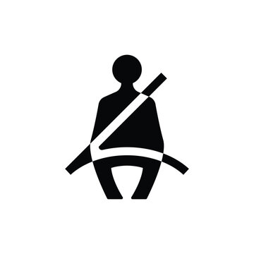 Seat belt sign icon. Graphical symbol modern, simple, vector, icon for website design, mobile app, ui. Vector Illustration