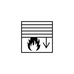 Fire damper sign icon. Graphical symbol modern, simple, vector, icon for website design, mobile app, ui. Vector Illustration