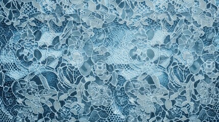 Blue lace texture background. Generative ai.