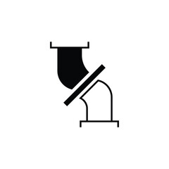 Pipe blocked sign icon. Graphical symbol modern, simple, vector, icon for website design, mobile app, ui. Vector Illustration