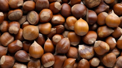 Haselnuts background. Generative ai.