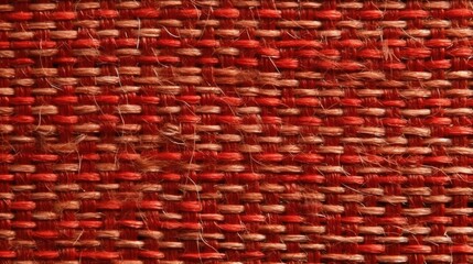 Red sisal texture background. Generative ai.