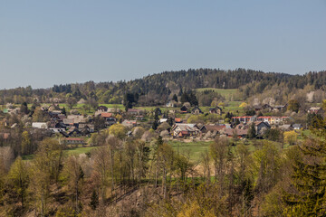 View of Spalov village in Czechia