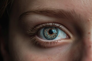 Obraz premium macrobrown eyes. Generative AI