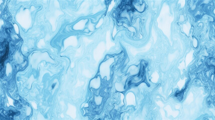 Vibrant abstract background of blue fluid marble texture. Generative AI.
