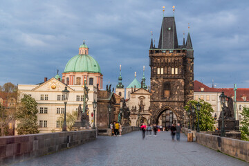 Fototapeta premium View of Charles Bridge in Prague, Czech Republic