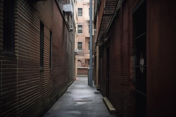 Fototapeta premium street alley in the city - Illustration Created with generative ai