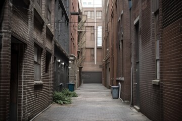Fototapeta na wymiar street alley in the city - Illustration Created with generative ai