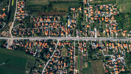 Aerial View of Residential Suburb on a afternoon.