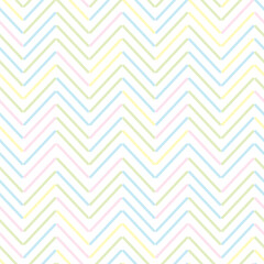 A simple herringbone pattern of diagonal repeating lines in light pastel colors. Seamless vector pattern