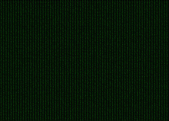 Many green random numbers, single digits separated by commas. Concept: Big Data, maths, digital world.

