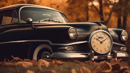Car with clock