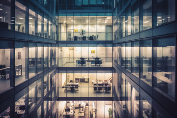 Modern offices on several floors	
