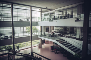 Modern offices on several floors	

